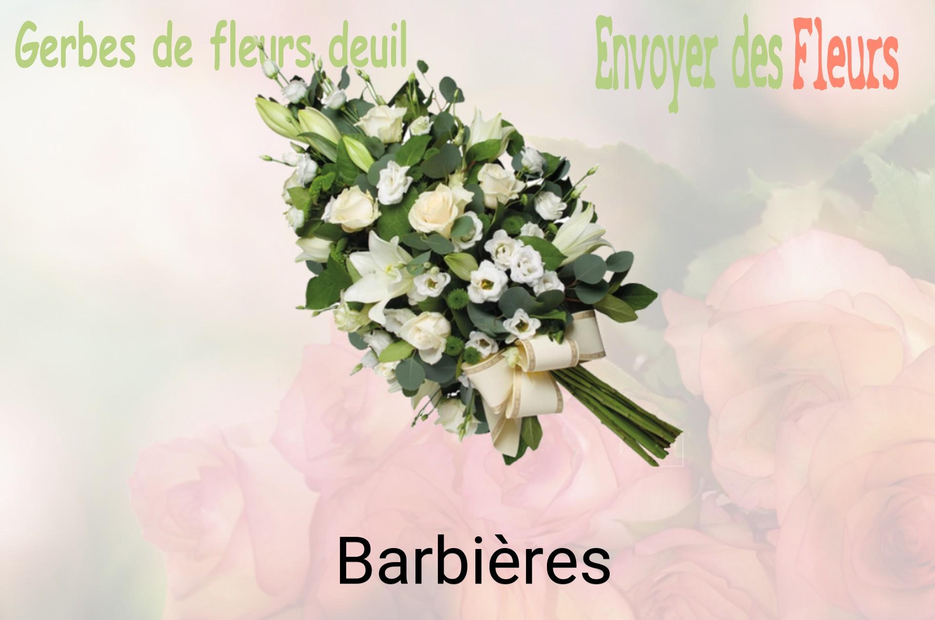 Gerbe de fleurs de deuil livrée à Barbières